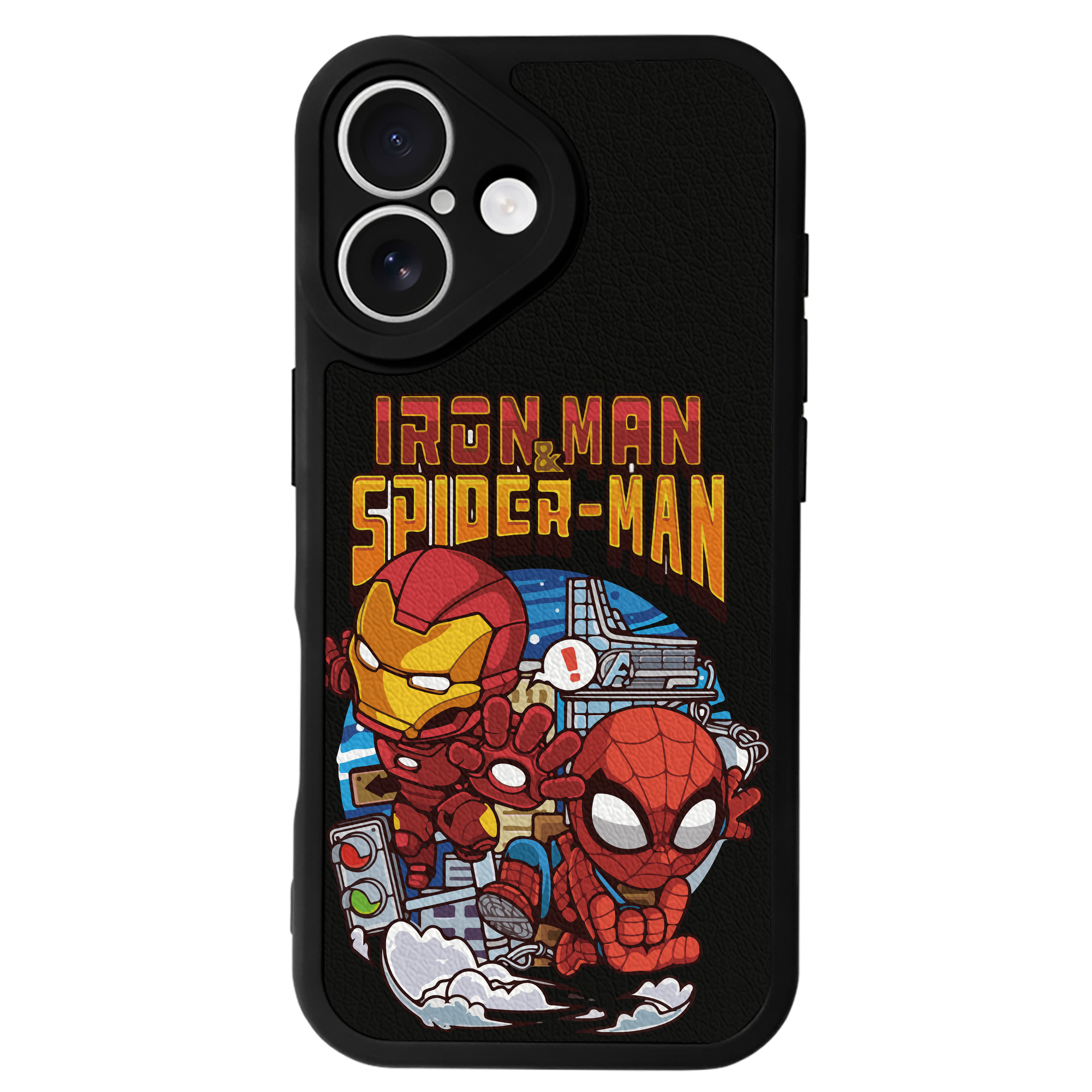 （画像用） アベンジャーズ The Avengers 【iPhone 16シリーズ対応】シリコンスマホケース（レザー調） 材質：シリコン